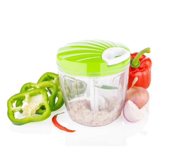 Plastic Manual Vegetables Chopper (Multicolor, 1000 ml)