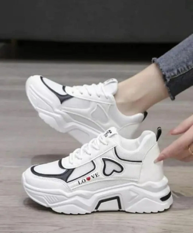 Sneakers for Women (White & Black, 3)