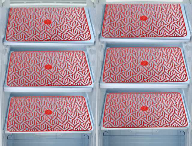 PVC Multipurpose Fridge Mat (Pack of 6) (Red, 44x30 cm) (ER-329)