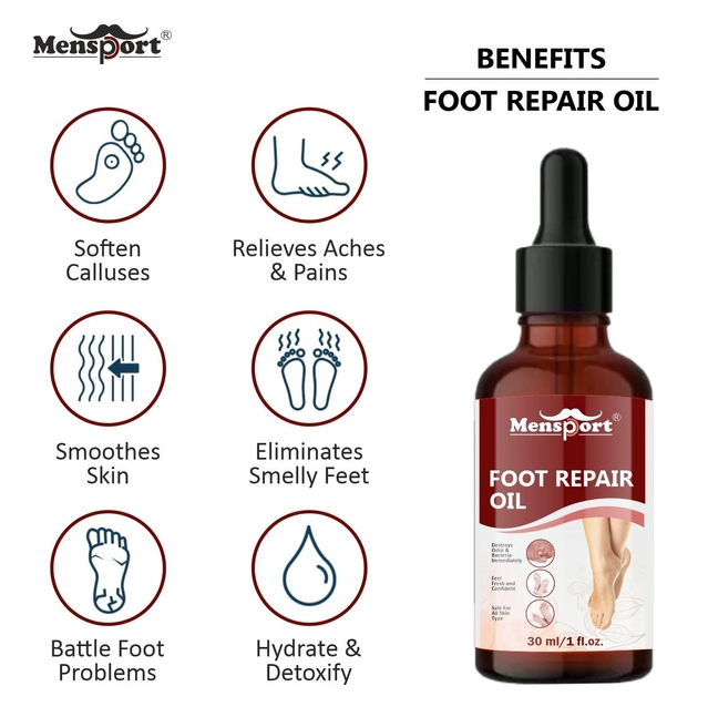 Mensport Aloevera Face Gel (130 ml), Foot Repair Oil (30 ml) & Natural Rose Water (100 ml) (Set of 3)