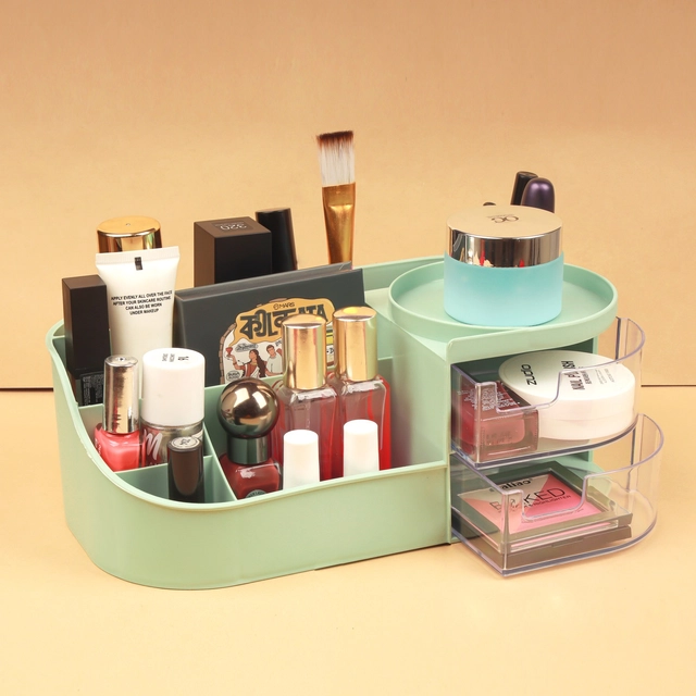 Plastic Cosmetic Organizer Box (Multicolor)