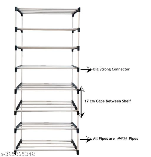 Metal 7 Layer Collapsible Multipurpose Rack (Maroon)