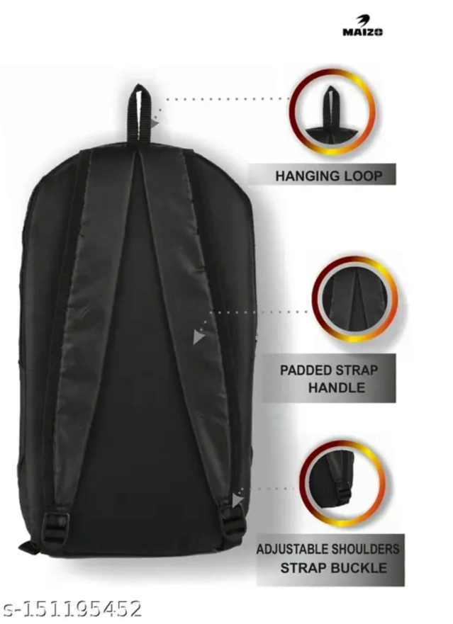 Polyester Backpack for Men & Women (Black)