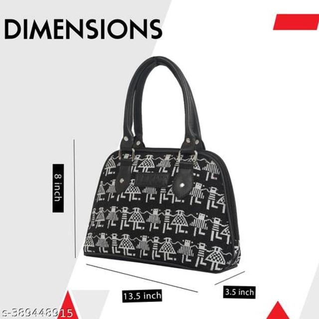 Canvas Handbag for Women (Black)