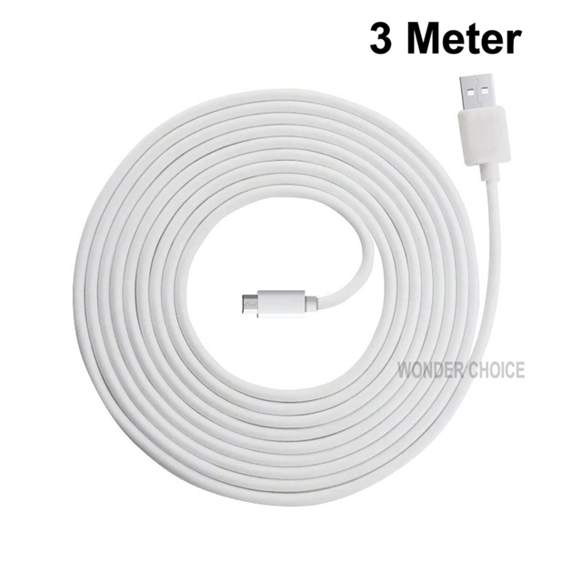 Micro USB Data Charging Cable for All Android Mobiles (White, 3 m)