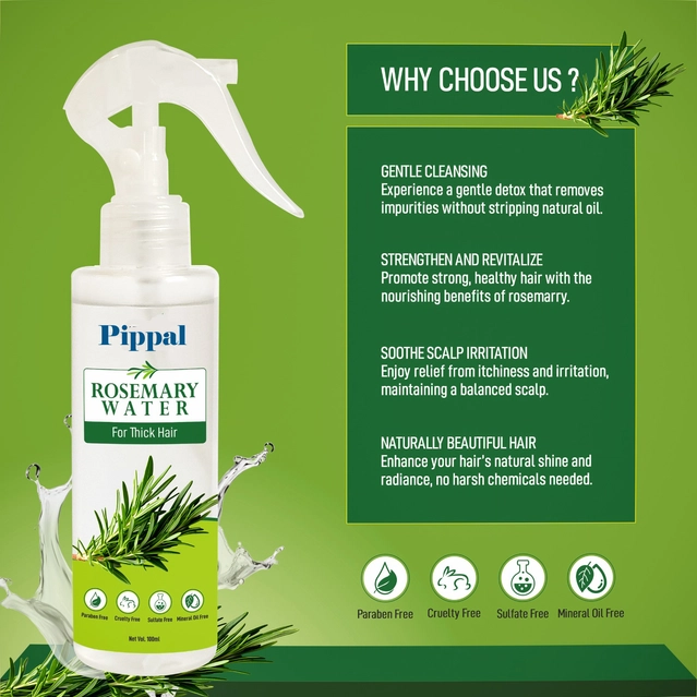 Pippal Rosemary Water Hair Spray (100 ml)