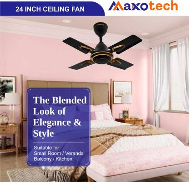 MAXOTECH Affleck Ultra High Speed 24 Inch 600 mm Anti Dust 4 Blade Ceiling Fan