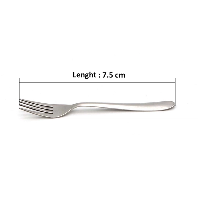 JENSONS Steel Baby fork (2.5 cm each, Pack of 4)