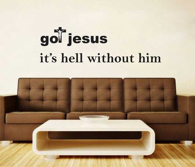 Walldecors Vinyl Jesus Quote Sticker (60cm*80cm) (LAC-200)