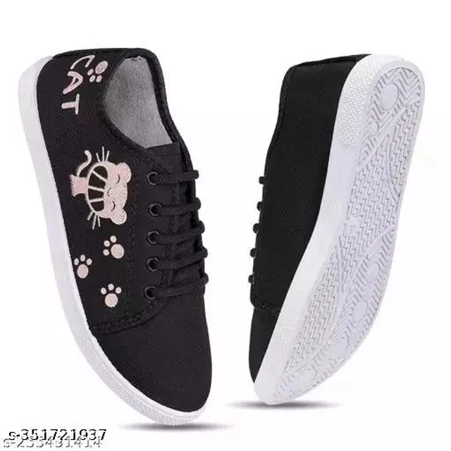 Casual Shoes for Women (Black, 5)