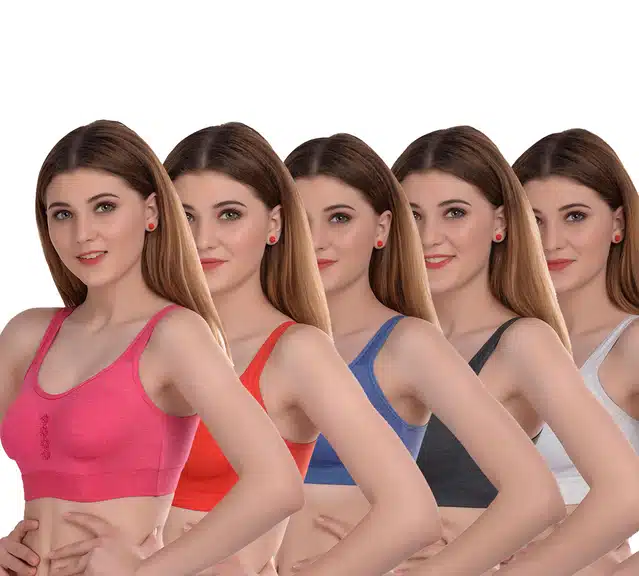 Non-wired Bra for Women (Pack of 5) (Multicolor, 36)
