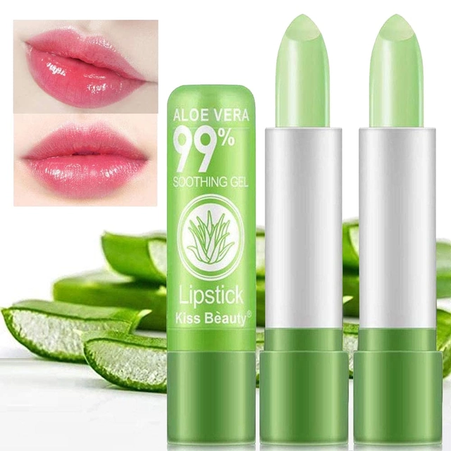 Aloe Vera Color Changing Lip Balm (Pink, 10 g) (Pack of 3)