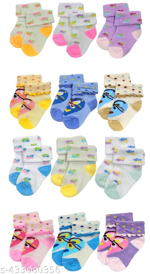 Cotton Socks for Kids (Multicolor, Pack of 6)