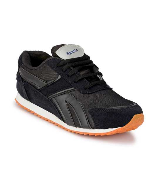 Groofers  Sports Running Mesh Shoes For Men's /Sports Shoes (Black, UK 9) (KK-129)