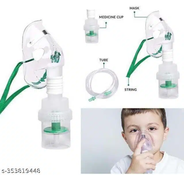 Plastic Child with Adult Nebulizer Mask Set (Transparent, Set of 1)