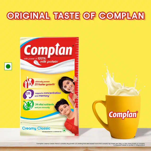 Complan Nutrition And Health Drink Creamy Classic 500 g + Free Tiffin