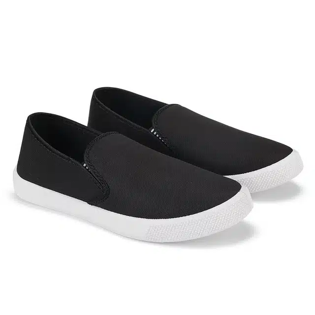 Men's Casual Shoes (Black, 5) (VI-452)