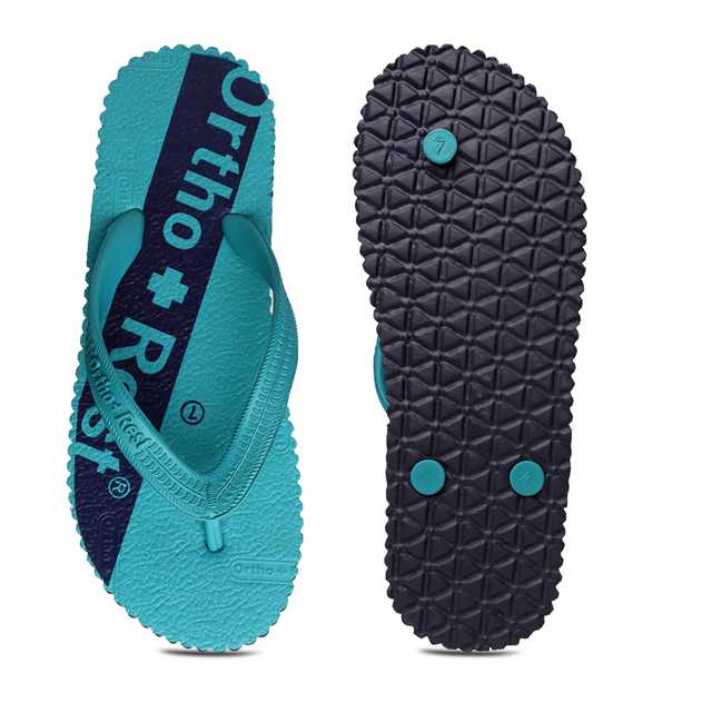 Ortho + Rest Rubber Flipflop For Men (Green, 9) (P4)