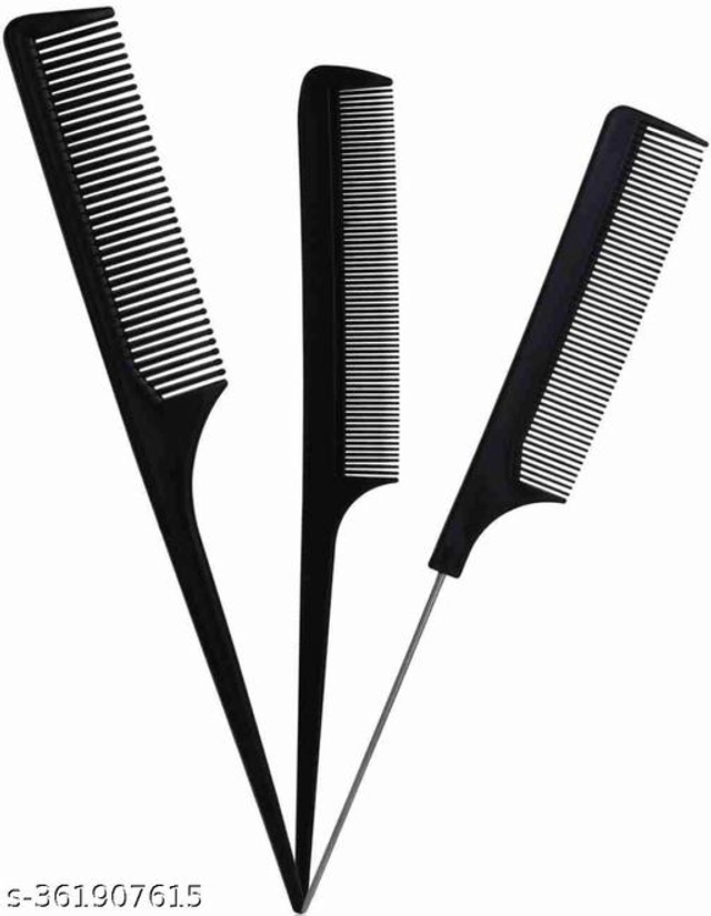 Plastic Hair Comb Set (Black, Set of 10)