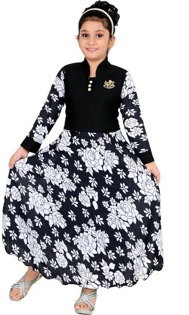 Fancy Gown for Girls (Black, 20)