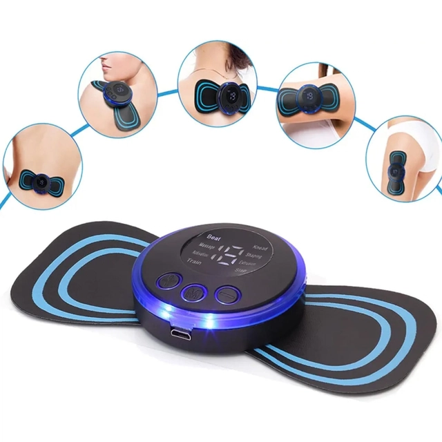 Rechargeable Mini Butterfly Body Massager for Men & Women (Multicolor)