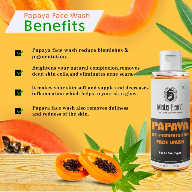 Papaya De-pigmentation Face Wash (100 ml)