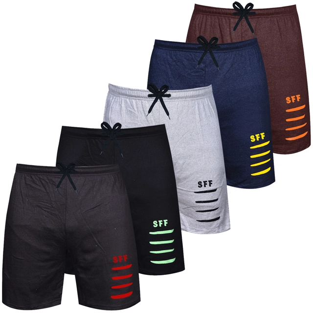 Cotton Shorts for Boys (Multicolor, 4-5 Years) (Pack of 5)