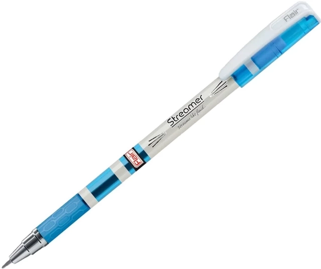 FLAIR Streamer Ball Pens with 5 Reffils(5 Pcs) Blue