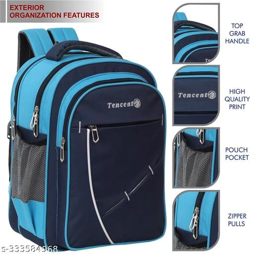 Polyester Backpack for Kids (Blue)