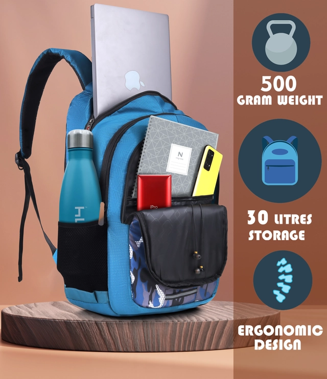 Polyester Backpack for Men & Women (Teal)