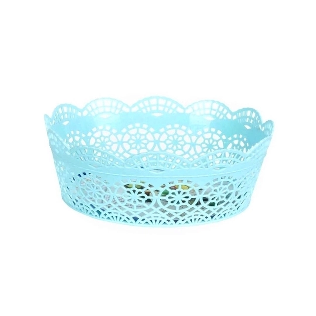 DREAM HOME Multi-purpose Basket (Aqua Green, Pack of 2)