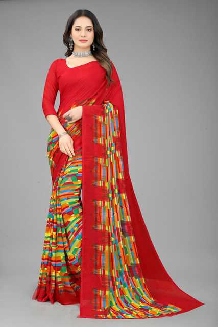 New Ethnic Pure Georgette Saree For Women (Multicolor) (V328)