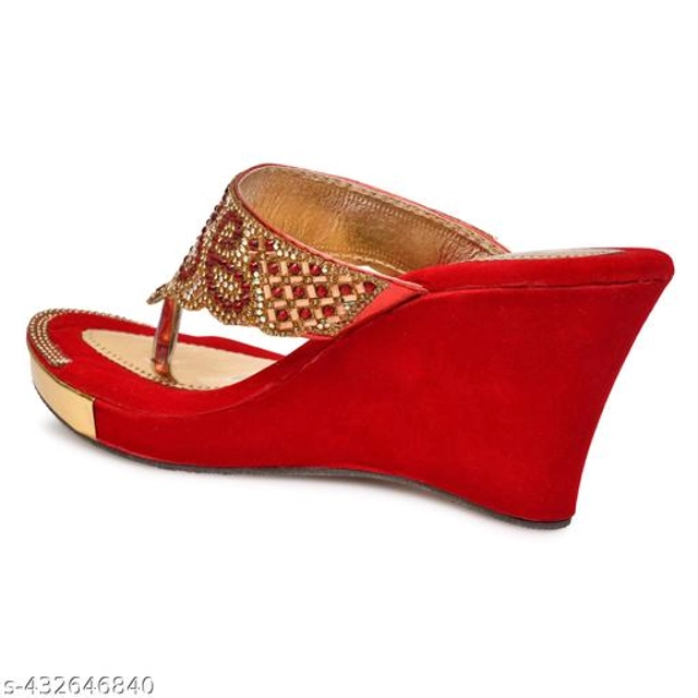 Heels for Women (Red, 3)