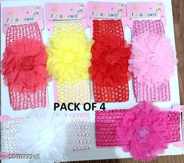 Hair Band for Girls (Multicolor, Pack of 4)