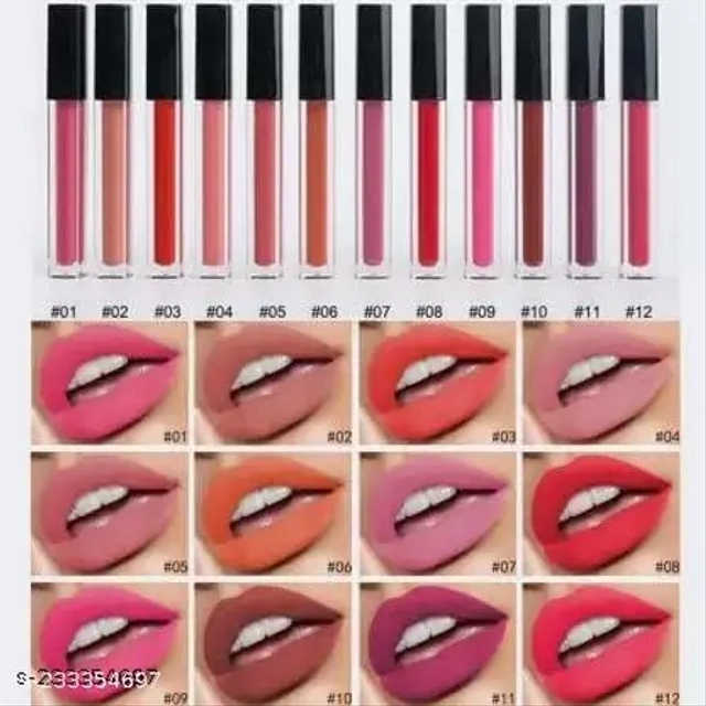 Twelve Peices Lipstick Combo Of Different Shades (Pack of 12)