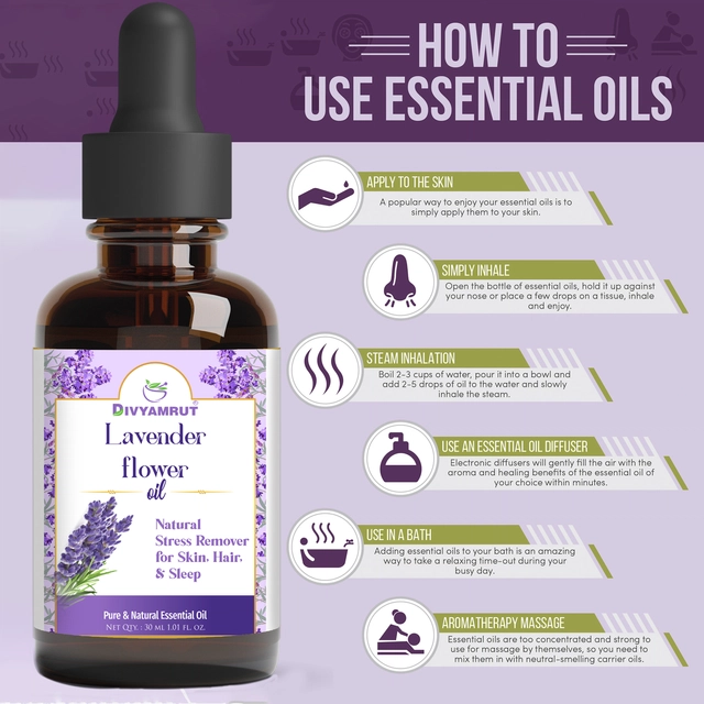 Divyamrut Lavender Flower Essential Oil (30 ml)