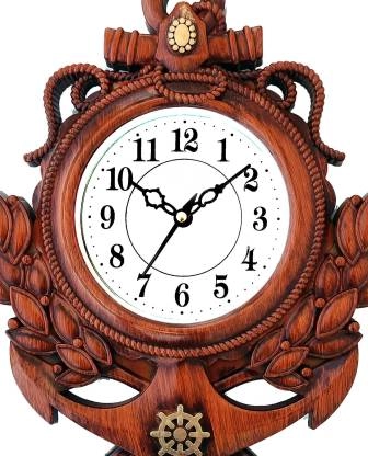 Analog Wall Clock for Home (Brown)