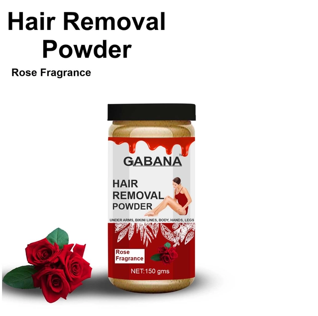 Gabana Chocolate with Rose Fragrance Instant Painless Hair Removal Powder (150 g, Pack of 2)