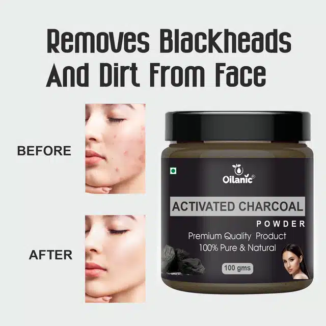 Natural Activated Charcoal & Tej Patta Powder for Skin & Hair (Pack of 2, 100 g)