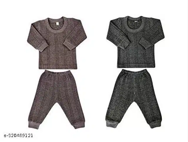 Cotton Thermal Set for Kids (Multicolor, 0-3 Months) (Set of 2)