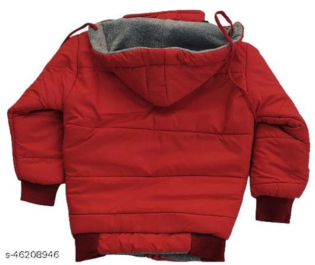 Polyester Jacket for Boys (Red, 0-3 Months)