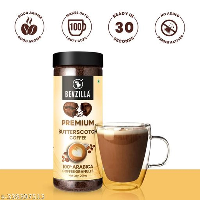 Bevzilla Instant Butterscotch Coffee Powder (200 g)