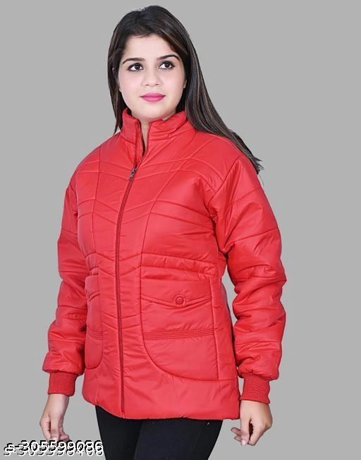 Nylon Jacket for Women (Red, L)