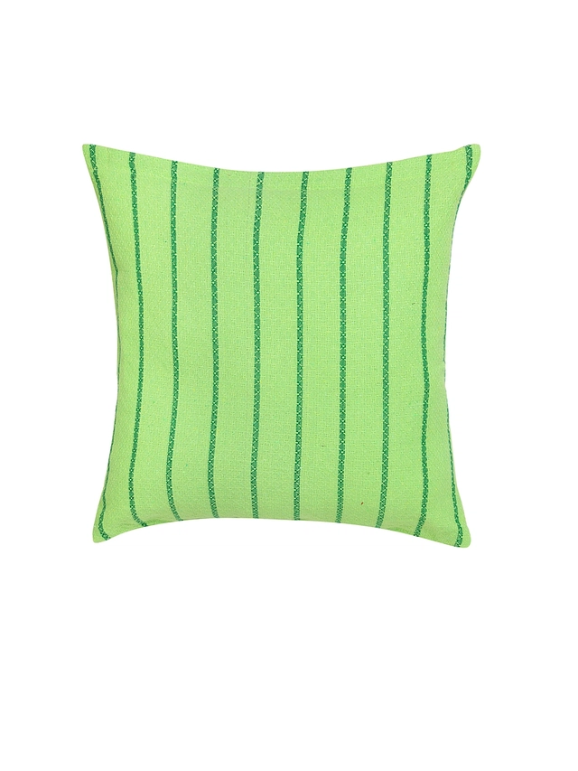 Cotton Cushion Cover (Green, 16x16 inches)