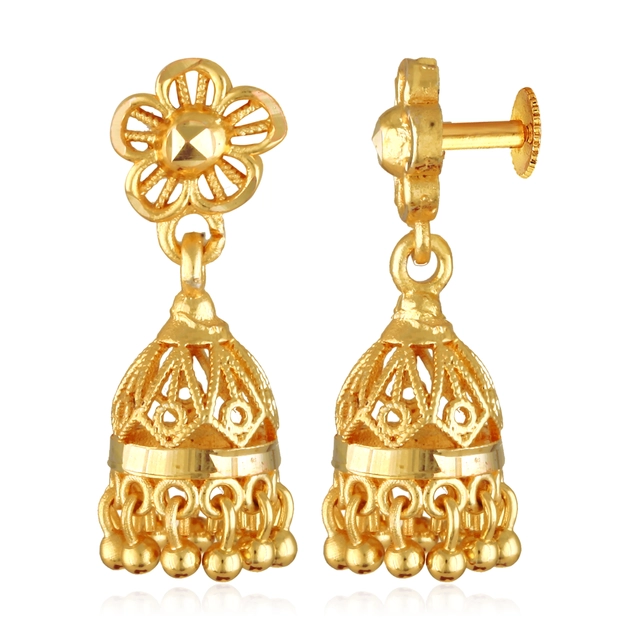 Alloy Gold Plated Earrings for Women (Gold, Set of 1)