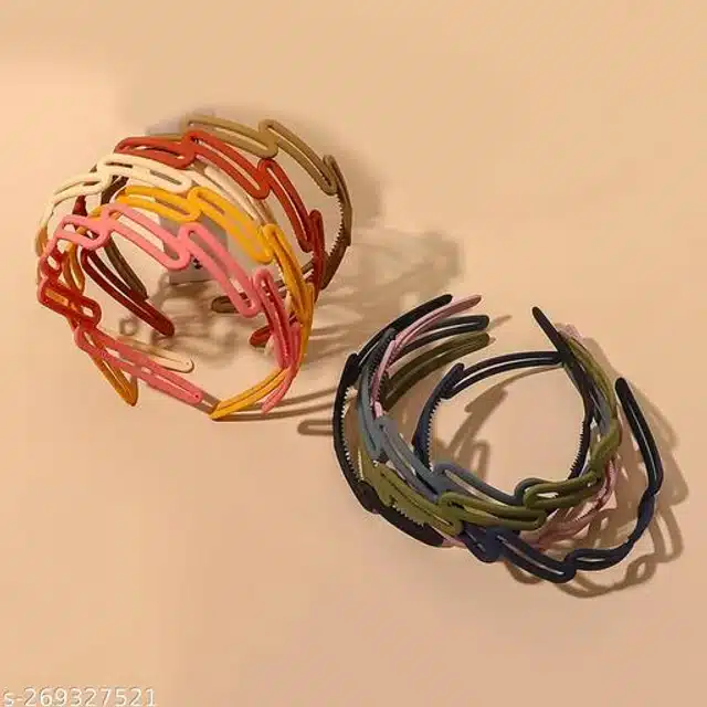 Hair Bands for Women (Multicolor, Pack of 12)