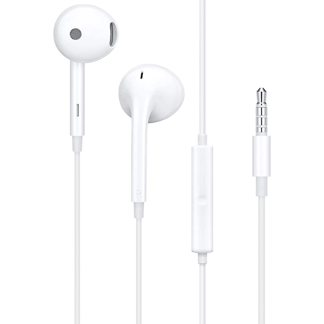 Wired In-Ear Headphone (White, Pack of 2)