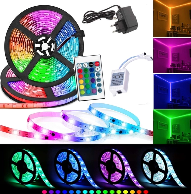 Deorative Waterproof LED Strips Lights with Remote Control (Multicolor, 3 m)