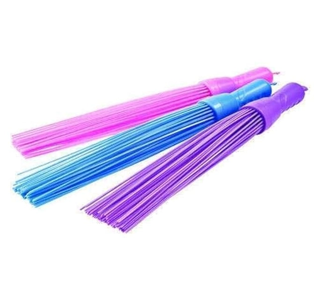 Plastic Brooms Bathroom & Home Floor Cleaning (Multicolor, Pack of 3)