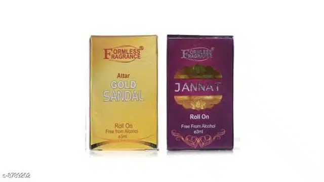 Formless Gold Sandal & Jannat Attar Roll (Pack of 2, 3 ml)